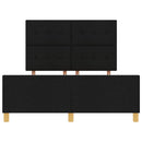 Sengestel med hovedgærde Sort 140 x 190 cm Stof