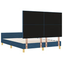 Sengestel med hovedgærde Blå 160 x 200 cm Stof