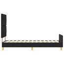 Sengestel med hovedgærde Sort 80 x 200 cm Stof