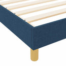 Sengestel med hovedgærde Blå 80 x 200 cm Stof