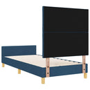 Sengestel med hovedgærde Blå 90 x 200 cm Stof