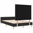 Sengestel med hovedgærde Sort 120 x 200 cm Stof