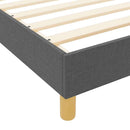 Sengestel med hovedgærde Mørkegrå 200 x 200 cm Stof