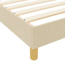Sengestel med hovedgærde Creme 200 x 200 cm Stof