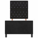 Box spring seng med hovedgærde Sort 80 x 200 cm Fløjl