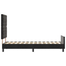 Box spring seng med hovedgærde Sort 80 x 200 cm Fløjl
