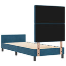 Box spring seng med hovedgærde Mørk blå 80 x 200 cm Fløjl