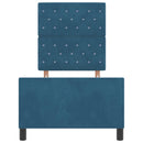 Box spring seng med hovedgærde Mørk blå 80 x 200 cm Fløjl