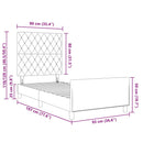 Box spring seng med hovedgærde Sort 90 x 190 cm Fløjl