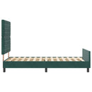 Box spring seng med hovedgærde Mørkegrøn 90 x 190 cm Fløjl