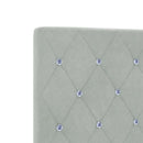Box spring seng med hovedgærde Lysegrå 90 x 200 cm Fløjl