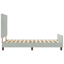 Box spring seng med hovedgærde Lysegrå 90 x 200 cm Fløjl