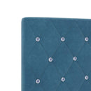Box spring seng med hovedgærde Mørk blå 90 x 200 cm Fløjl