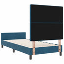 Box spring seng med hovedgærde Mørk blå 90 x 200 cm Fløjl