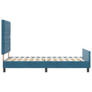 Box spring seng med hovedgærde Mørk blå 90 x 200 cm Fløjl