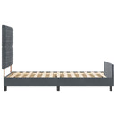 Box spring seng med hovedgærde Mørkegrå 100 x 200 cm Fløjl
