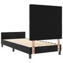 Box spring seng med hovedgærde Sort 100 x 200 cm Fløjl