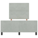 Box spring seng med hovedgærde Lysegrå 120 x 200 cm Fløjl