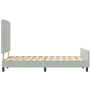 Box spring seng med hovedgærde Lysegrå 120 x 200 cm Fløjl