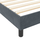 Box spring seng med hovedgærde Mørkegrå 120 x 200 cm Fløjl