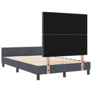 Box spring seng med hovedgærde Mørkegrå 120 x 200 cm Fløjl