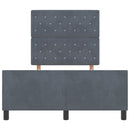 Box spring seng med hovedgærde Mørkegrå 120 x 200 cm Fløjl