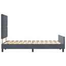 Box spring seng med hovedgærde Mørkegrå 120 x 200 cm Fløjl