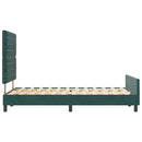 Box spring seng med hovedgærde Mørkegrøn 120 x 200 cm Fløjl