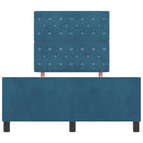 Box spring seng med hovedgærde Mørk blå 120 x 200 cm Fløjl