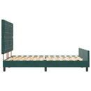 Box spring seng med hovedgærde Mørkegrøn 140 x 190 cm Fløjl