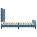 Box spring seng med hovedgærde Mørk blå 140 x 190 cm Fløjl