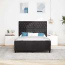 Box spring seng med hovedgærde Sort 140 x 200 cm Fløjl
