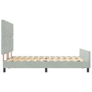 Box spring seng med hovedgærde Lysegrå 160 x 200 cm Fløjl