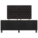 Box spring seng med hovedgærde Sort 160 x 200 cm Fløjl