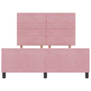 Box spring seng med hovedgærde Lyserød 160 x 200 cm Fløjl