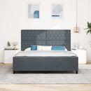 Box spring seng med hovedgærde Mørkegrå 180 x 200 cm Fløjl