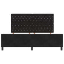 Box spring seng med hovedgærde Sort 180 x 200 cm Fløjl