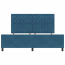 Box spring seng med hovedgærde Mørk blå 180 x 200 cm Fløjl
