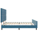 Box spring seng med hovedgærde Mørk blå 180 x 200 cm Fløjl