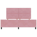Box spring seng med hovedgærde Lyserød 180 x 200 cm Fløjl