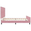 Box spring seng med hovedgærde Lyserød 180 x 200 cm Fløjl