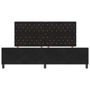 Box spring seng med hovedgærde Sort 200 x 200 cm Fløjl