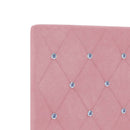 Box spring seng med hovedgærde Lyserød 200 x 200 cm Fløjl