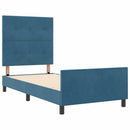 Box spring seng med hovedgærde Mørk blå 80 x 200 cm Fløjl