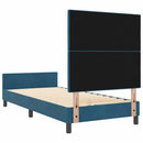 Box spring seng med hovedgærde Mørk blå 90 x 190 cm Fløjl