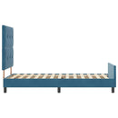 Box spring seng med hovedgærde Mørk blå 90 x 190 cm Fløjl