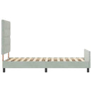 Box spring seng med hovedgærde Lysegrå 90 x 200 cm Fløjl