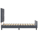 Box spring seng med hovedgærde Mørkegrå 90 x 200 cm Fløjl