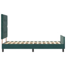 Box spring seng med hovedgærde Mørkegrøn 90 x 200 cm Fløjl