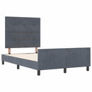 Box spring seng med hovedgærde Mørkegrå 120 x 190 cm Fløjl